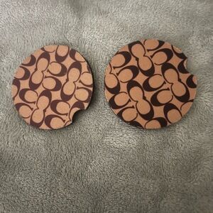 Brown C Patterned Coasters
